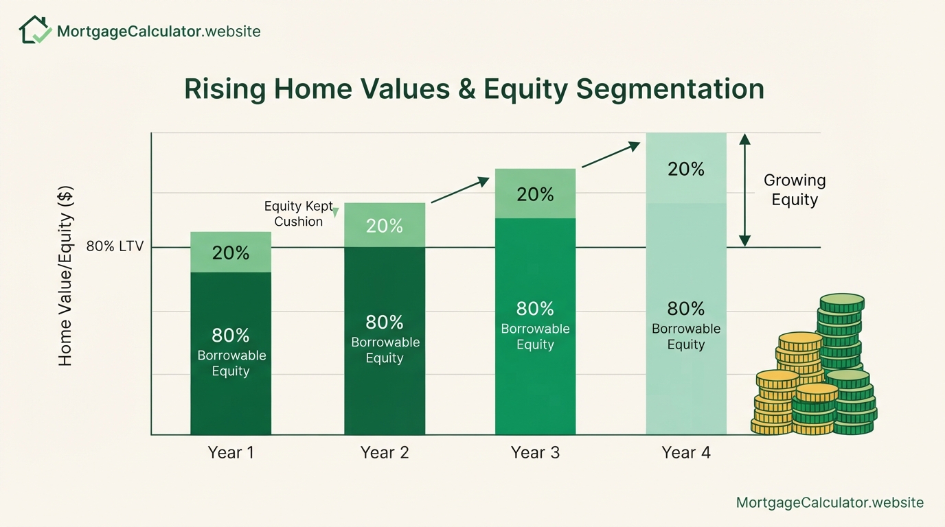 Cash available from a cash-out refinance by home value