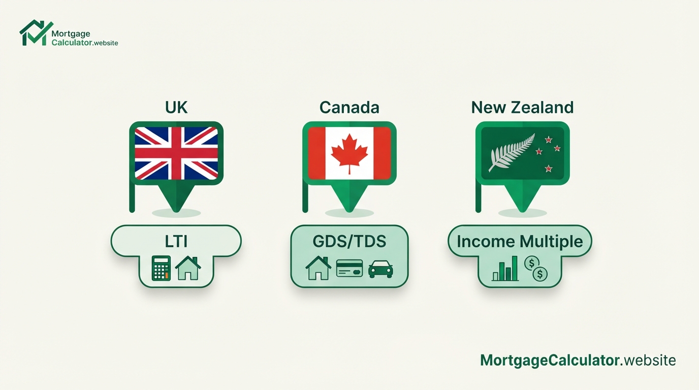 Debt-to-income ratios in the UK, Canada, and New Zealand