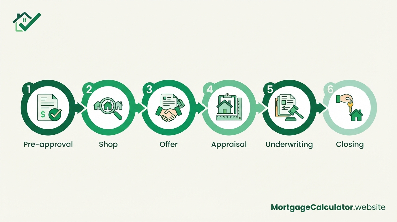 FHA loan process steps from pre-approval to closing