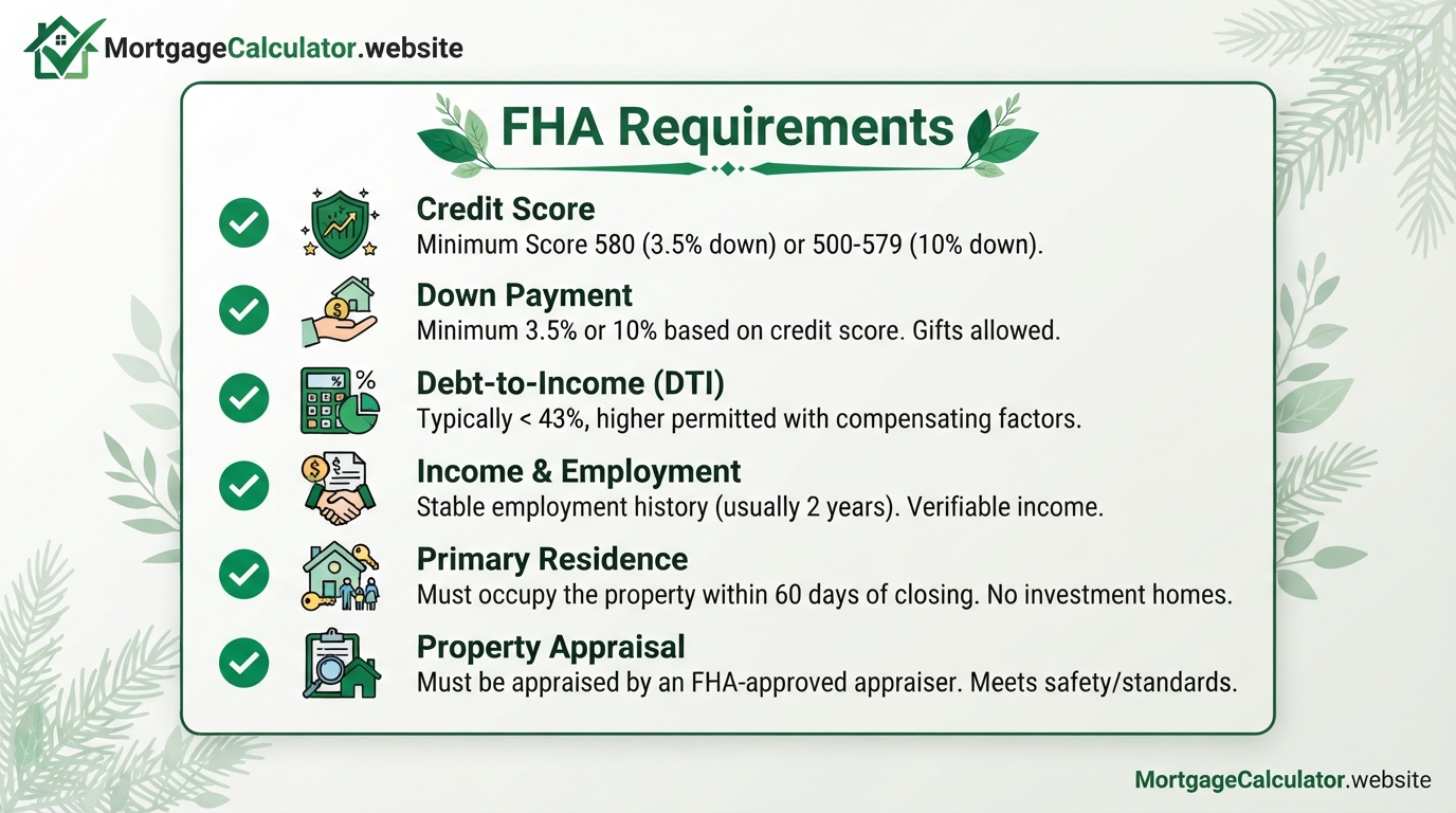 FHA loan requirements checklist for 2026