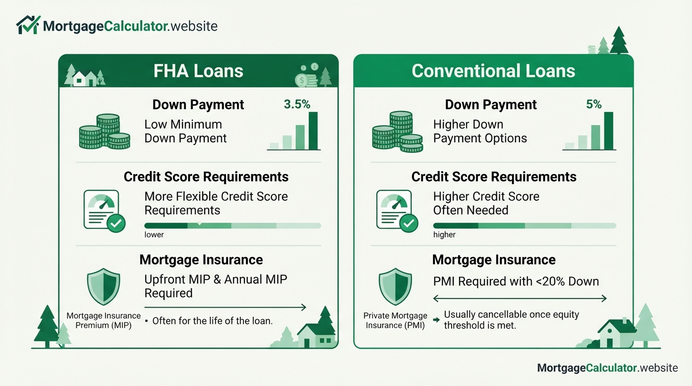 FHA vs conventional loan comparison
