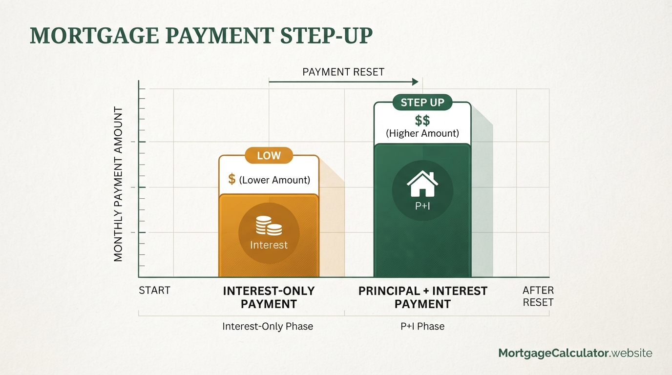 HELOC payment shock: interest-only vs principal and interest