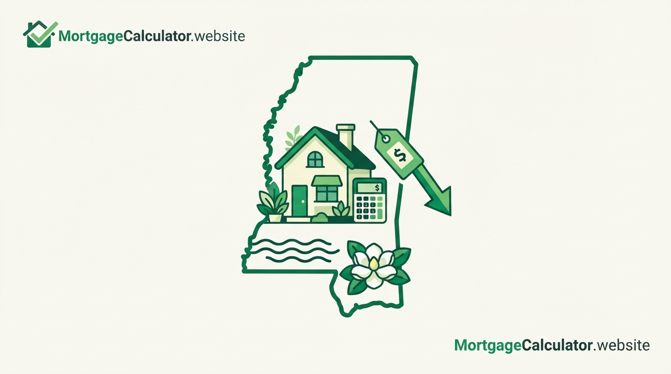 Mississippi mortgage calculator with local taxes and loan limits