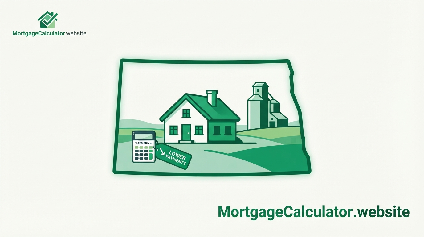 North Dakota mortgage calculator with local taxes and loan limits