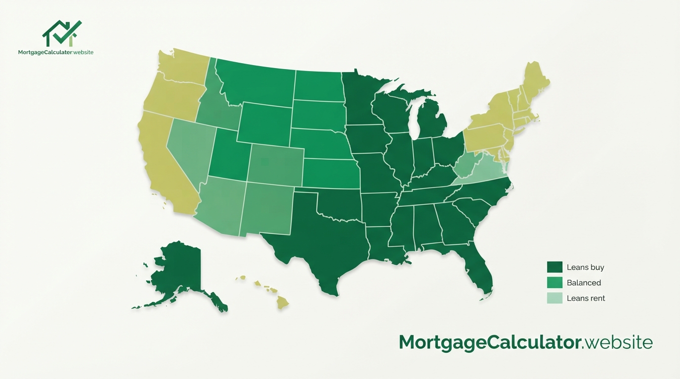 Rent vs buy comparison across all US states