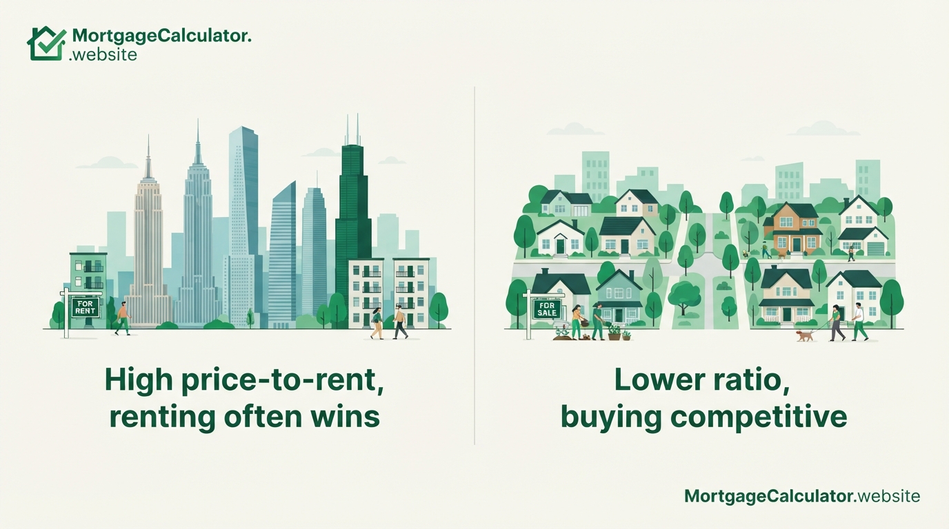 Rent vs buy in NYC, San Francisco, and Chicago