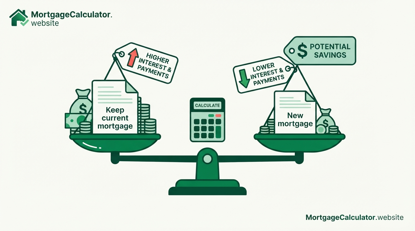 What a mortgage refinance calculator compares